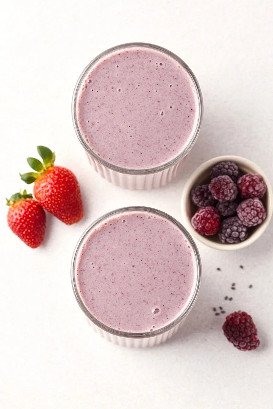 Easy Greek Yogurt Berry Protein Smoothie