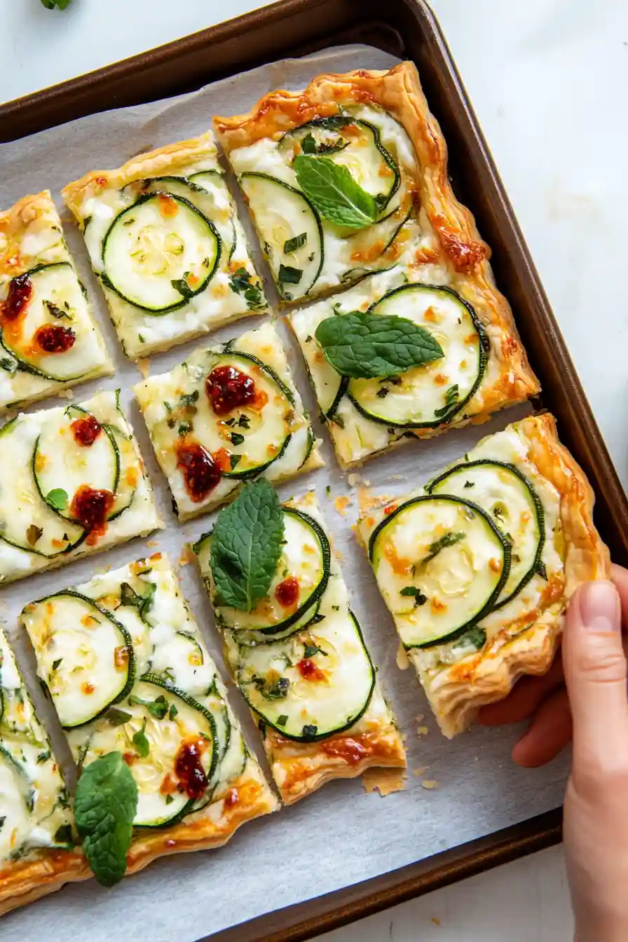 Savory Zucchini Puff Pastry Tart