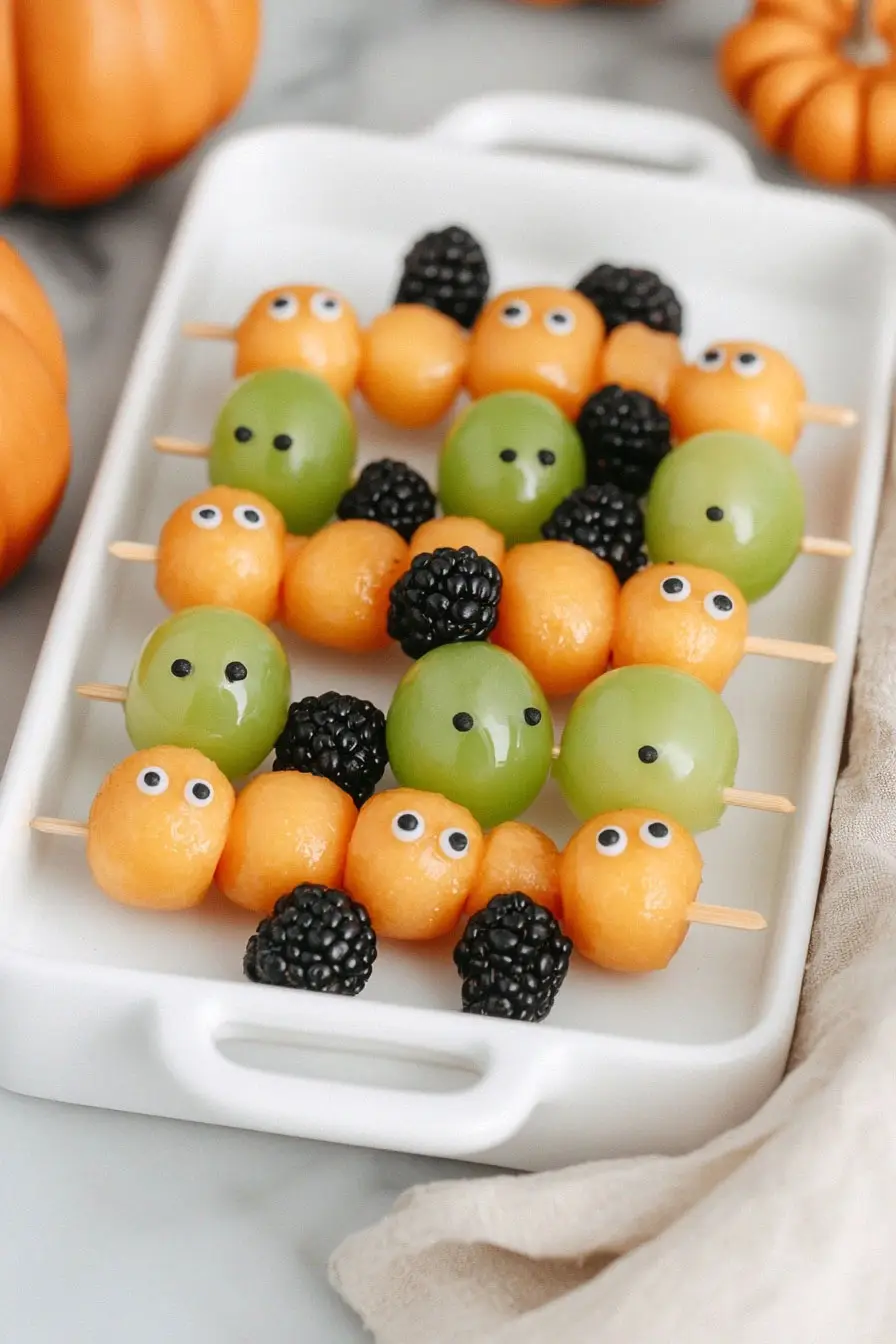 Easy Halloween Fruit Kabobs