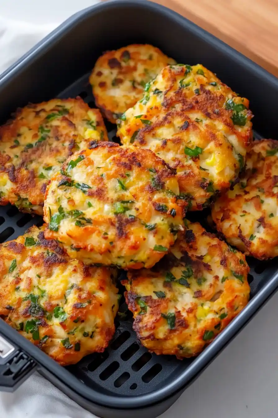 Easy Zucchini Chicken Air Fryer Fritters