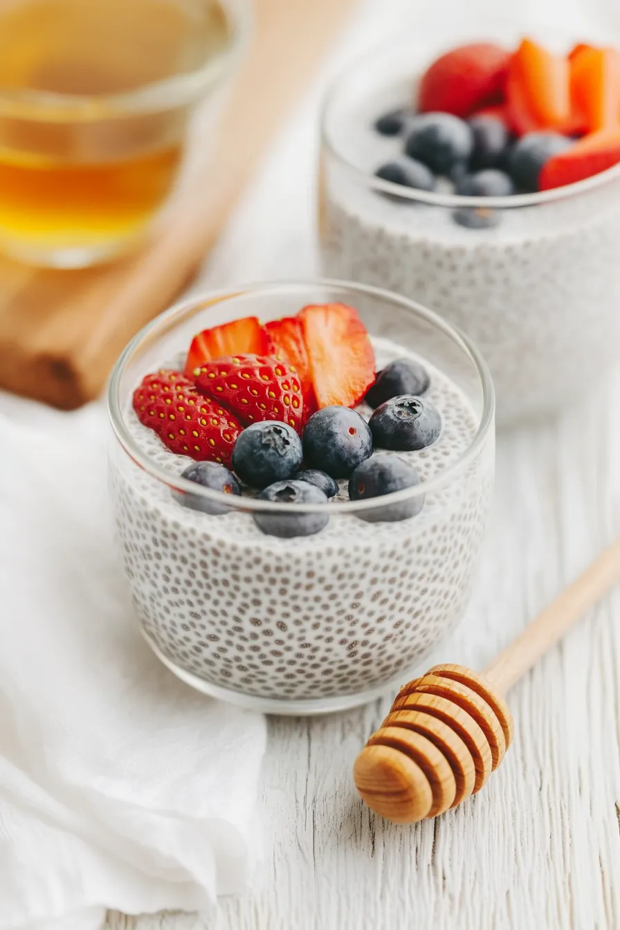 Healthy Vanilla Honey Chia Seed Pudding