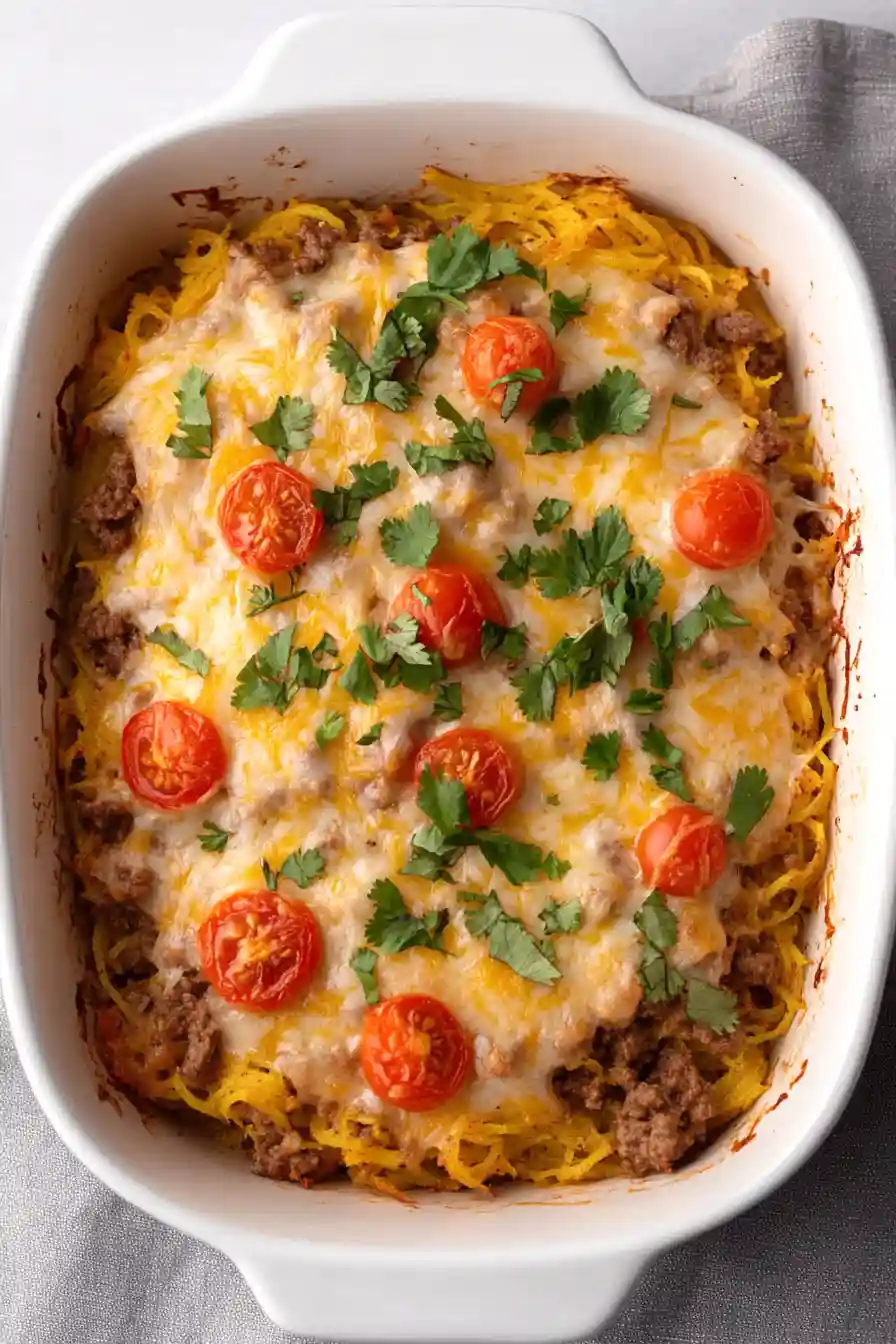 Best Spaghetti Squash Taco Bake