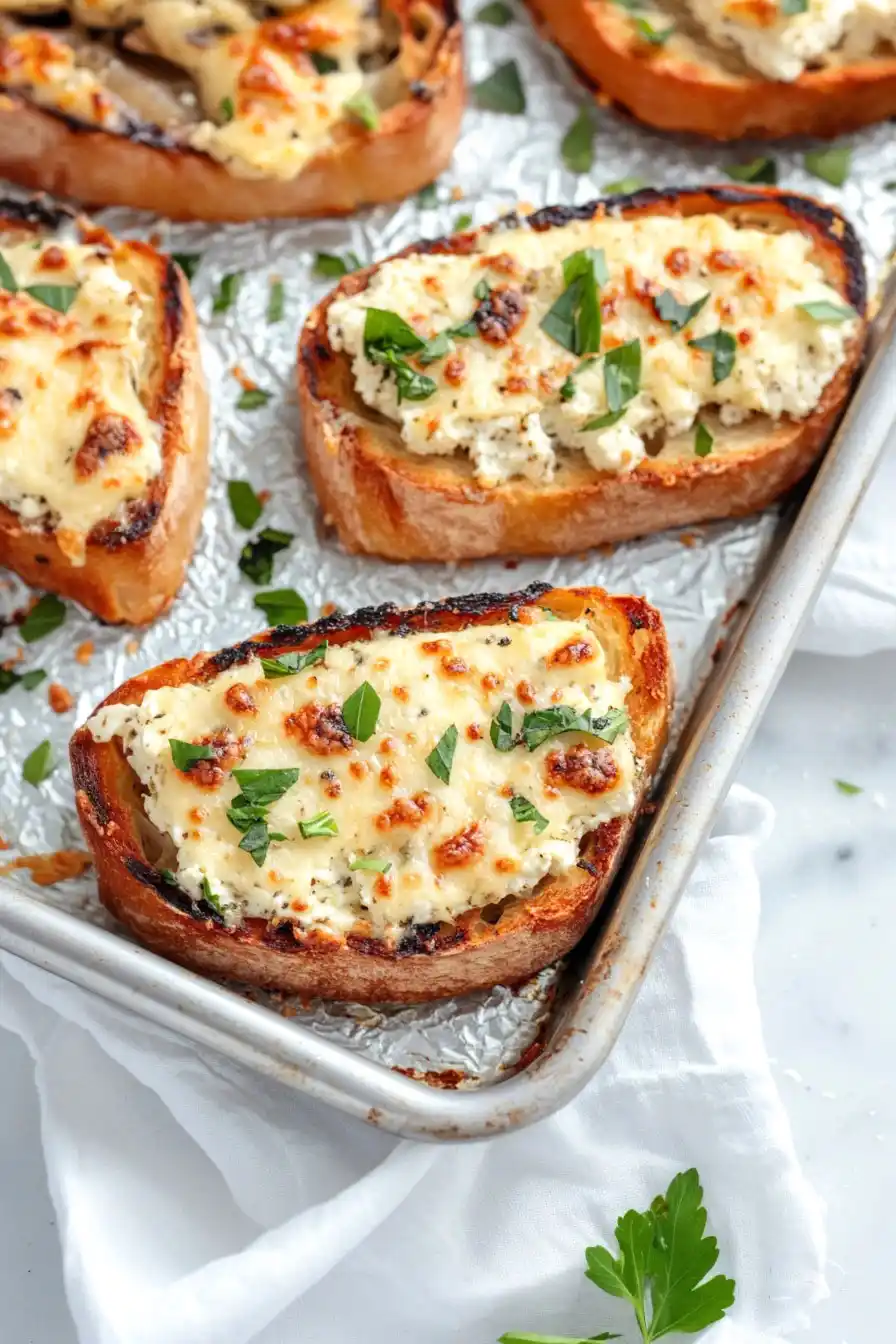 Savory Ricotta Garlic Bread
