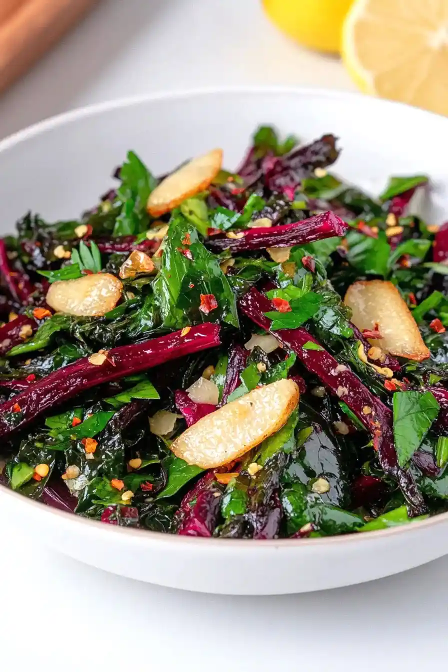 Nutritious Sauteed Beet Greens
