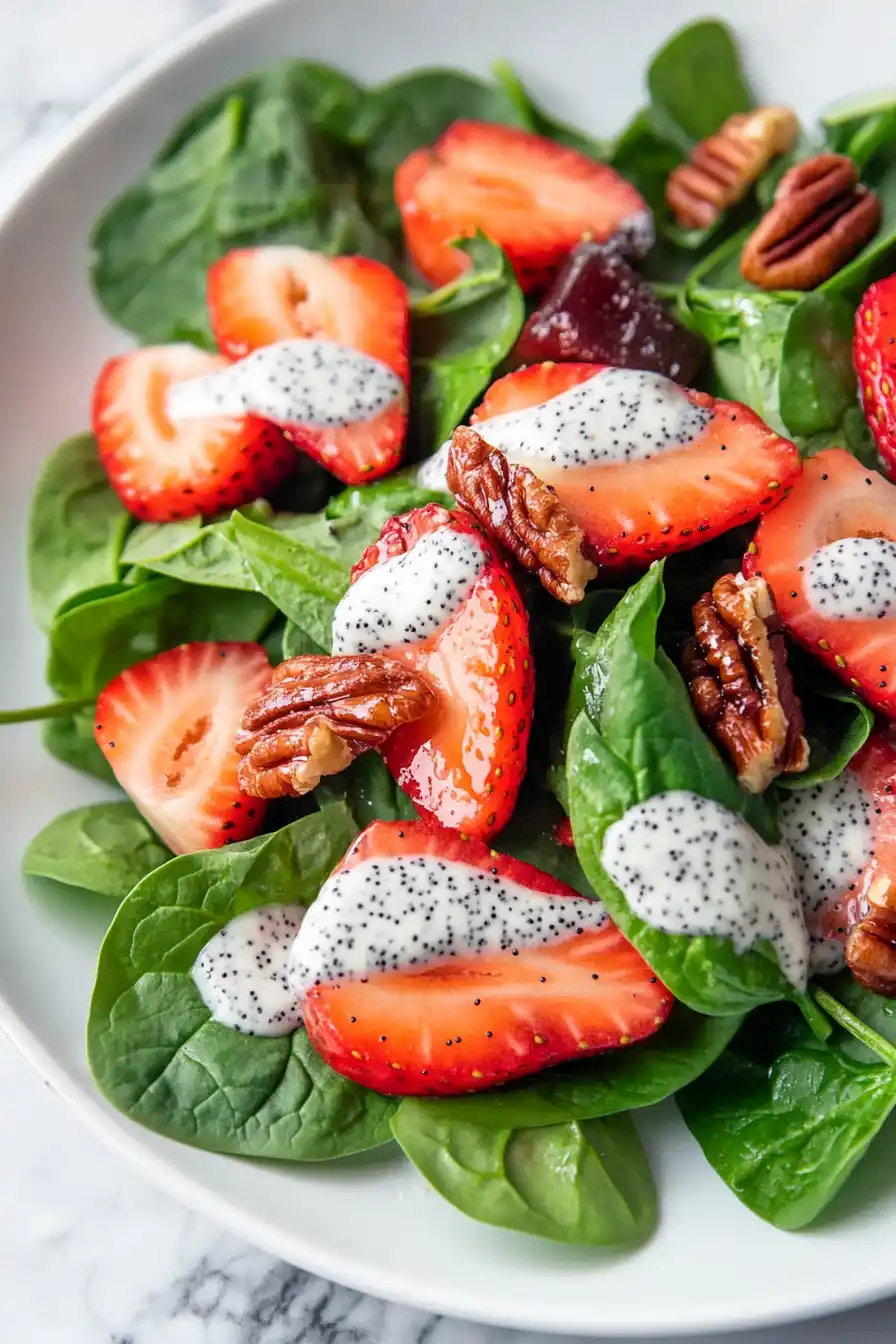 Light Dairy Free Strawberry Spinach Salad
