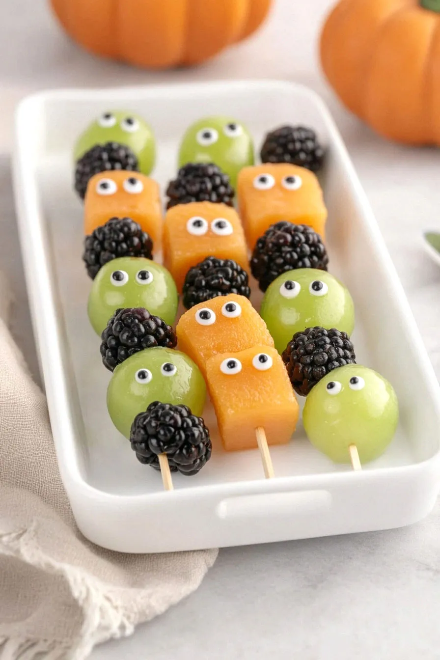 Easy Halloween Fruit Kabobs