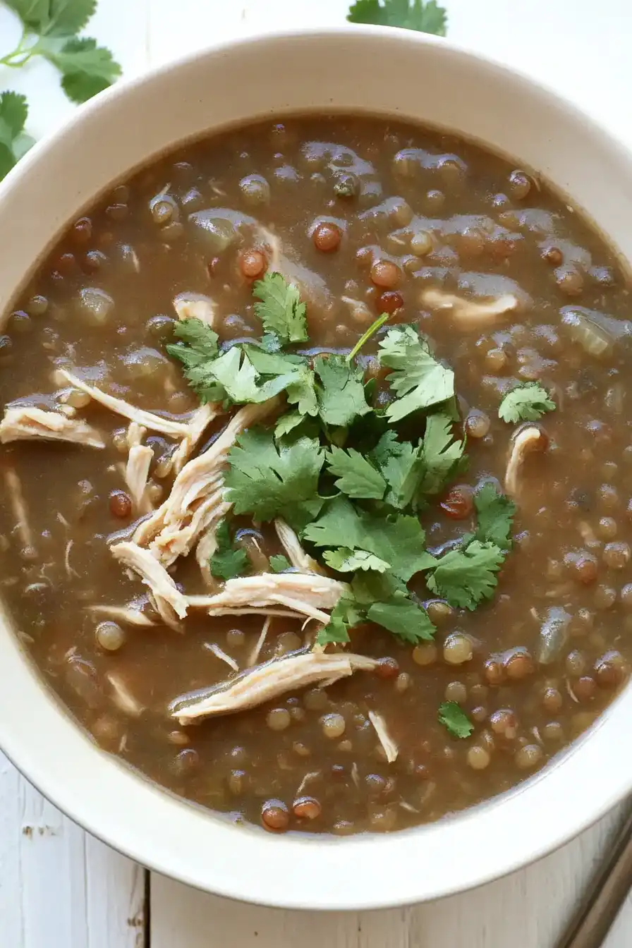 Hearty Instant Pot Chicken and Lentil Soup