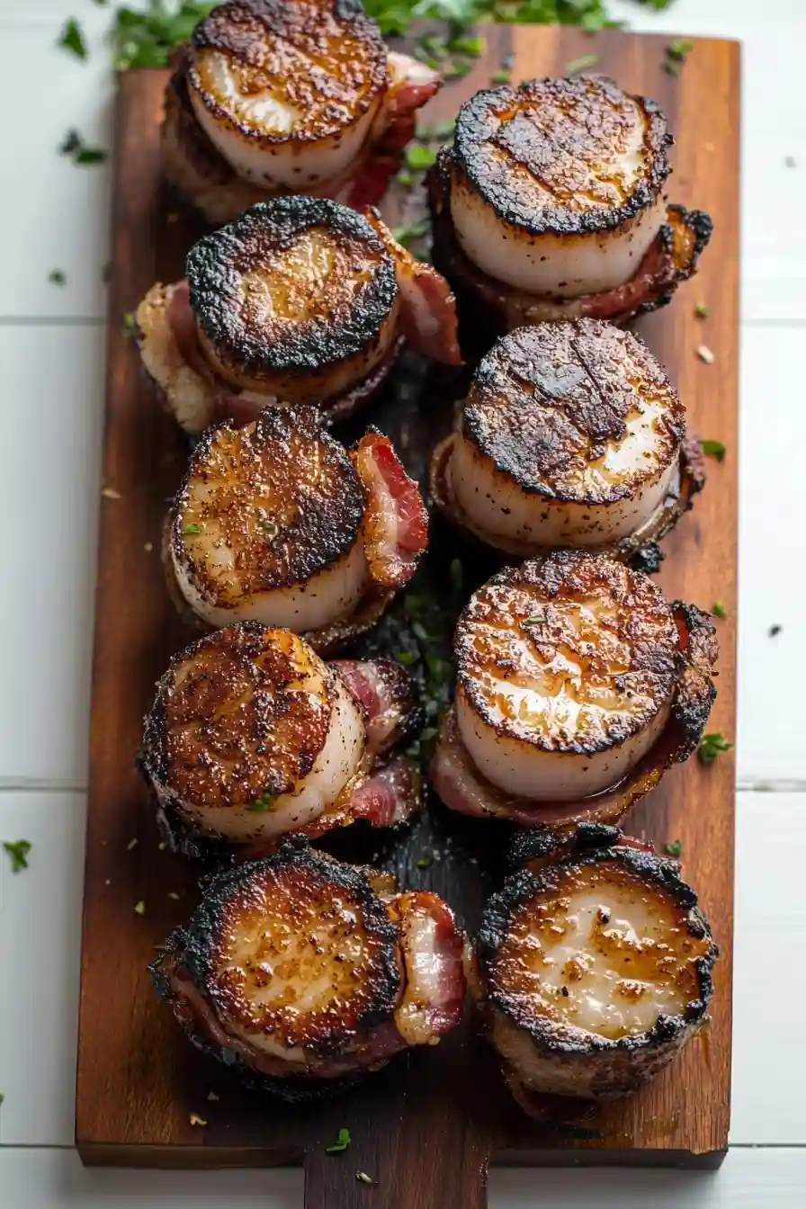 Juicy Grilled BBQ Bacon Wrapped Scallops