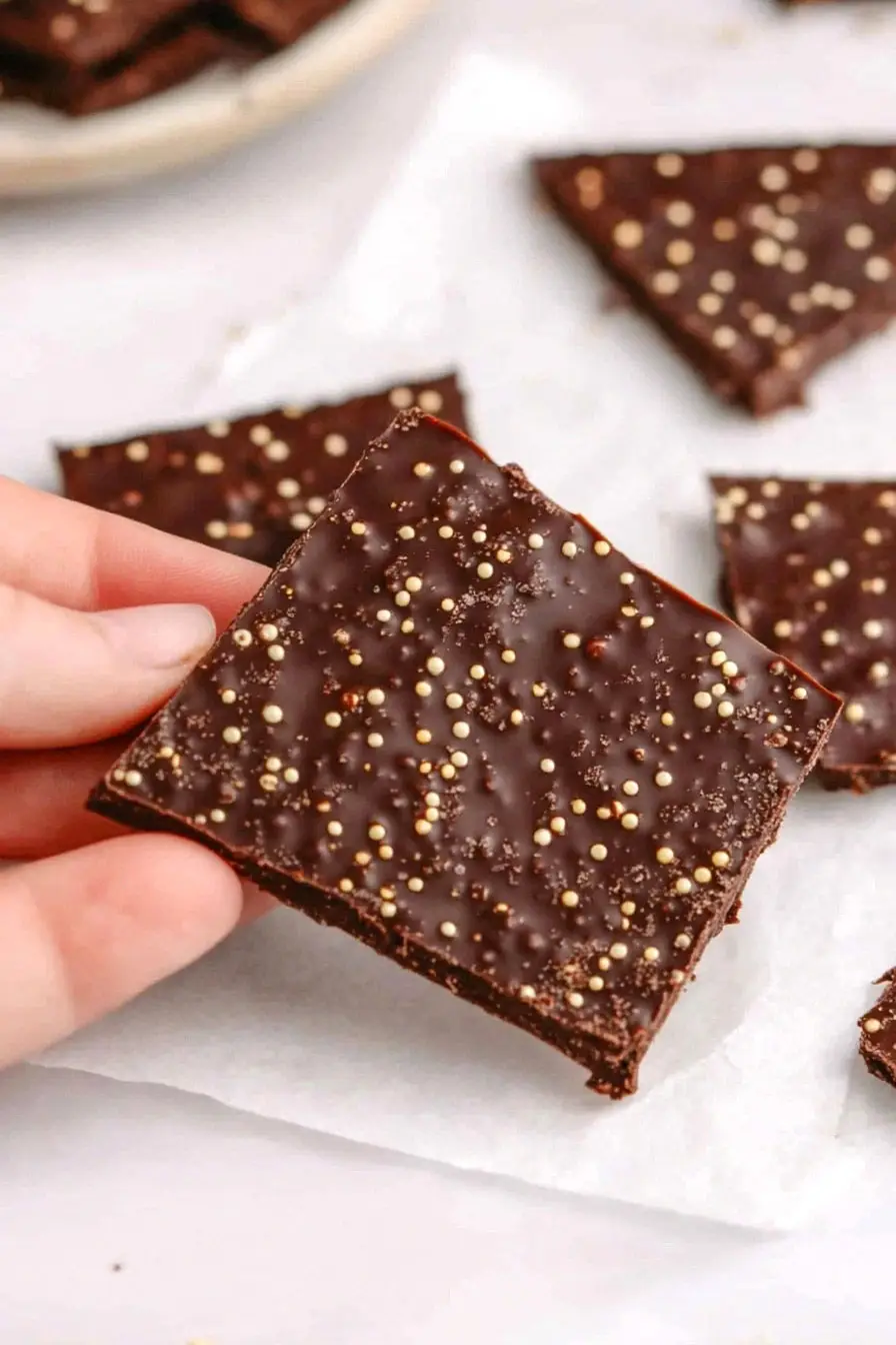 Healthy Quinoa Dark Chocolate Bark