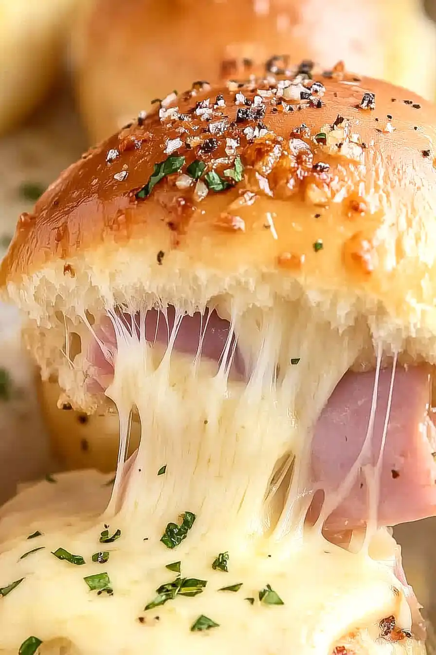 Quick Garlic Butter Ham and Cheese Sliders