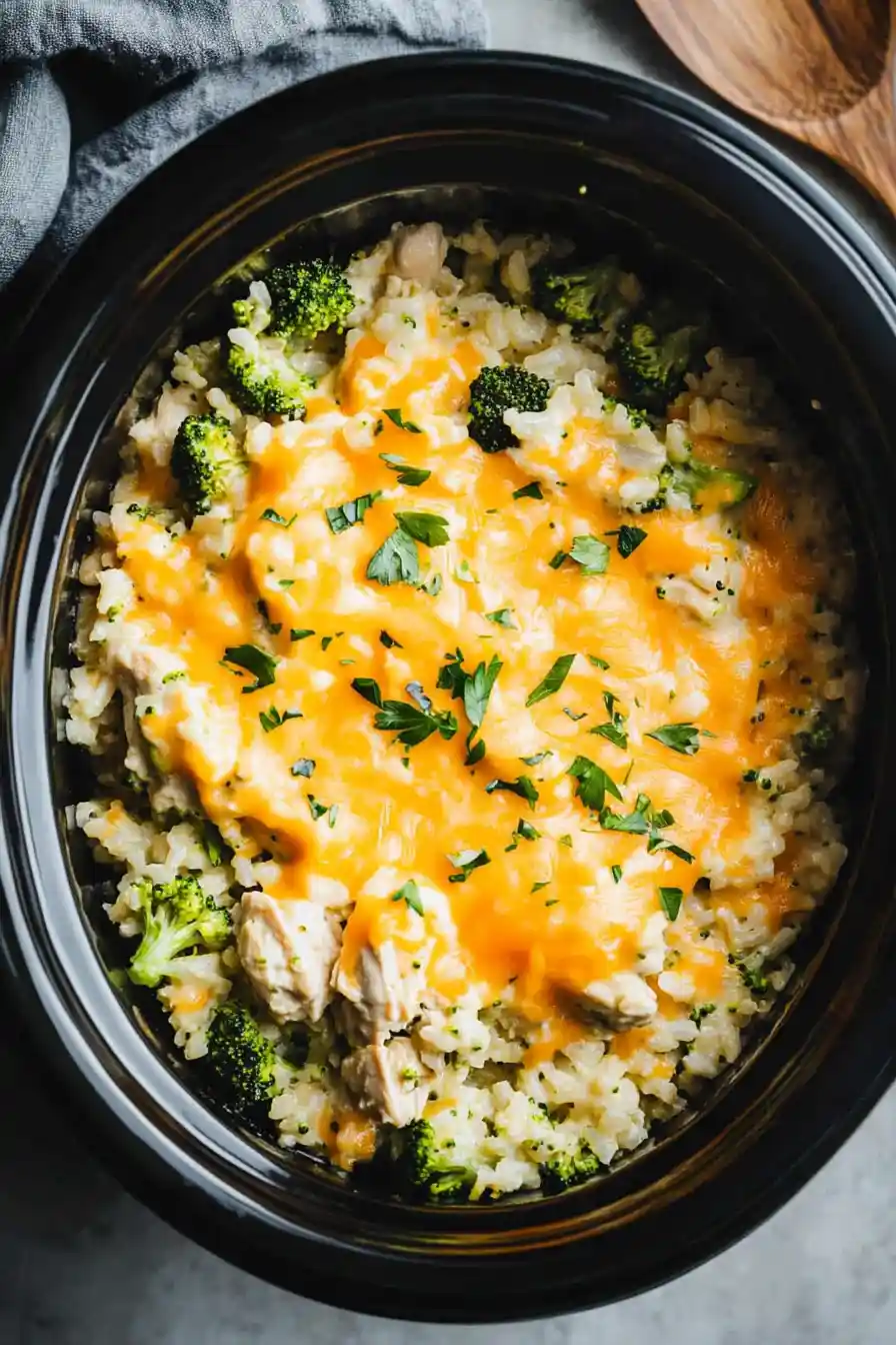 Delicious Crockpot Broccoli Chicken and Rice