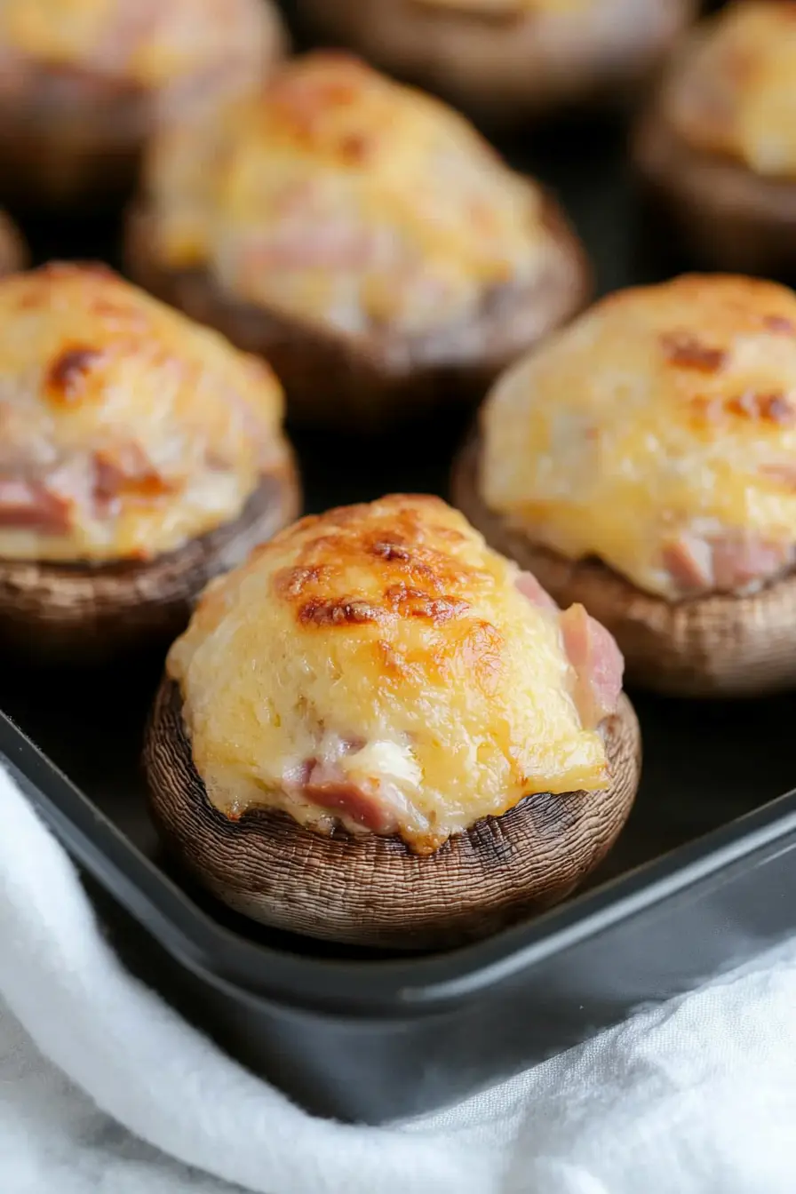 Perfect Ham Stuffed Mushrooms