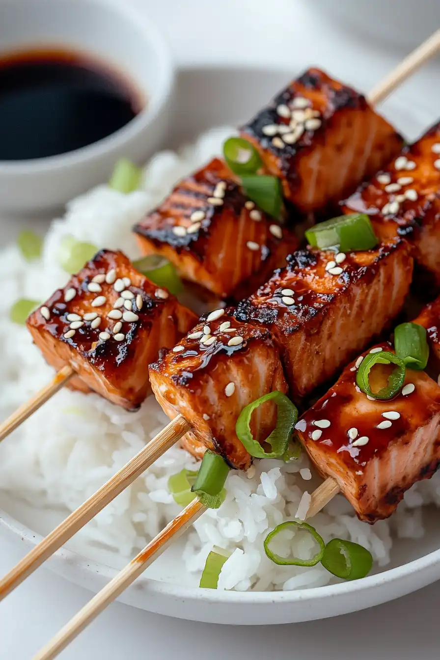 Delicious Grilled Salmon Skewers