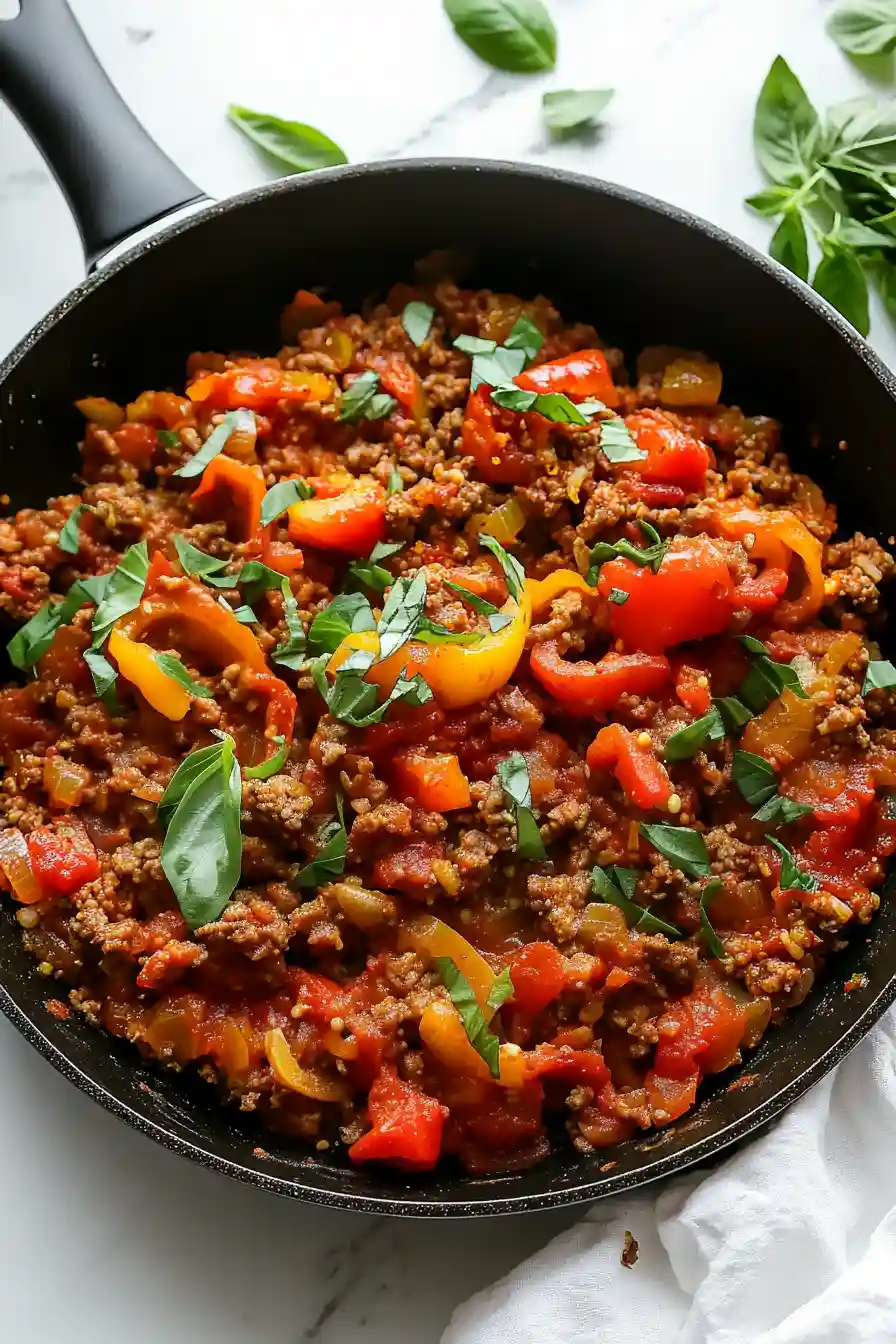 Easy Whole30 Unstuffed Pepper Skillet