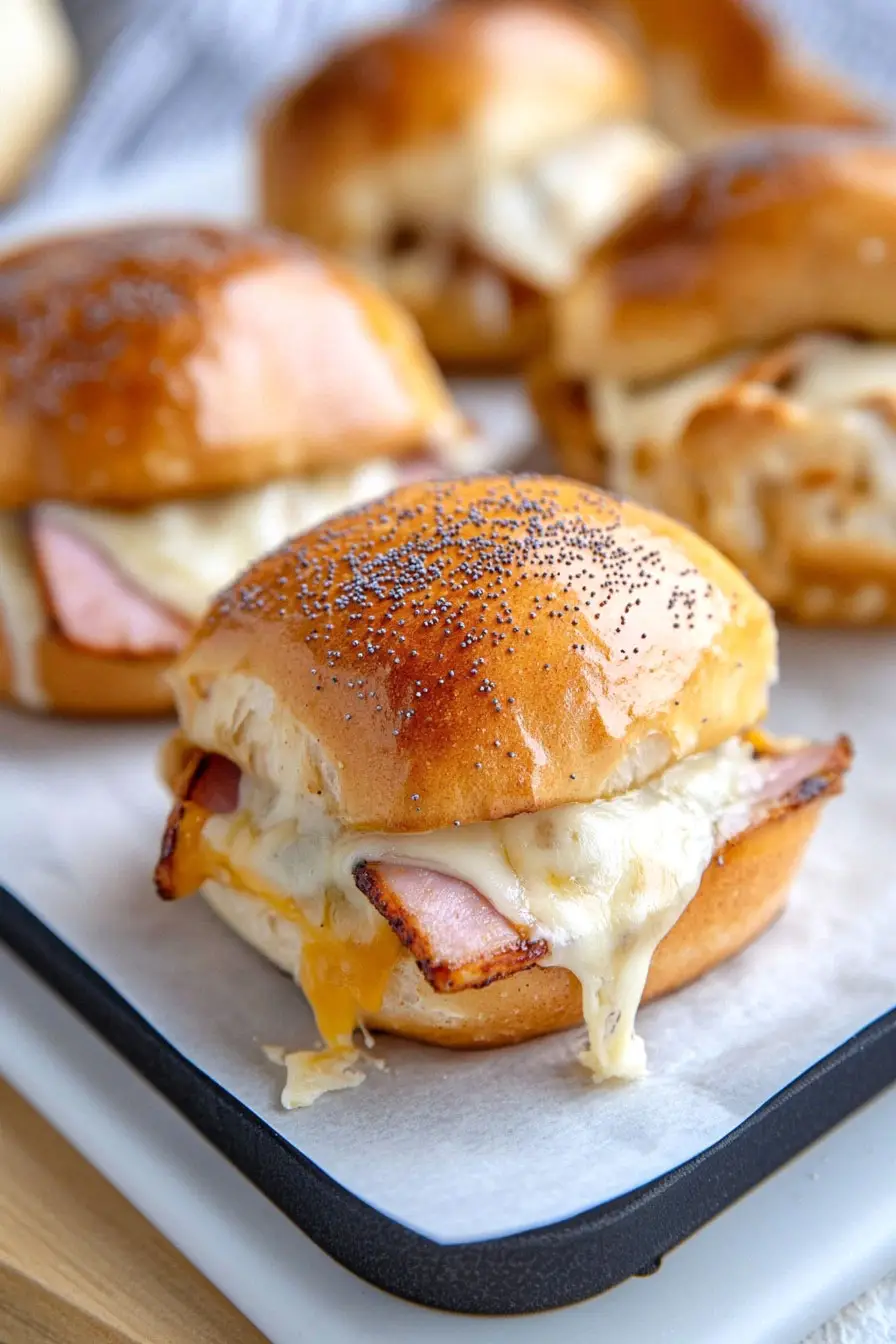 Tasty Ham and Cheese Pretzel Roll Sliders