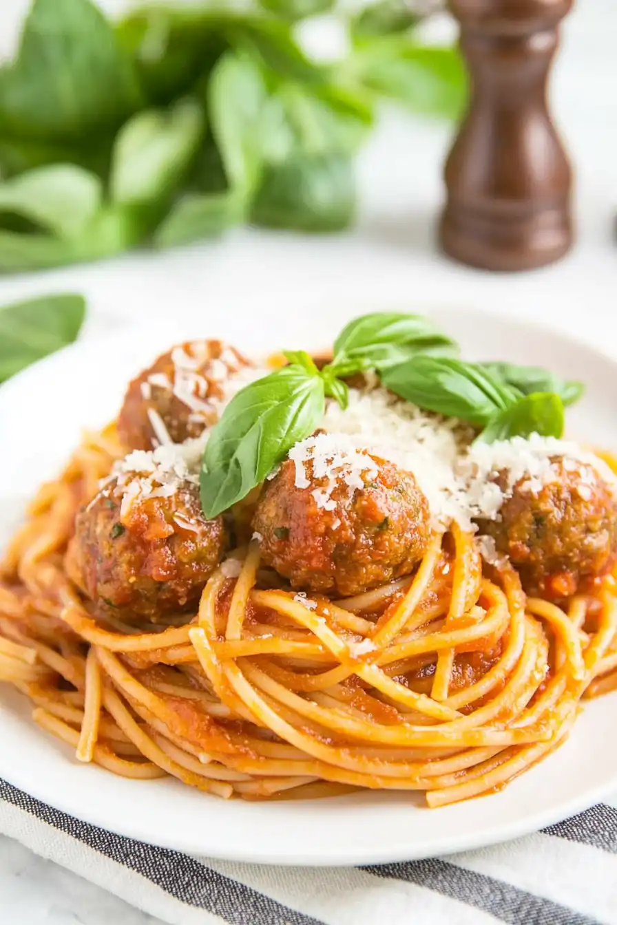 Tasty Instant Pot Spaghetti and Meatballs