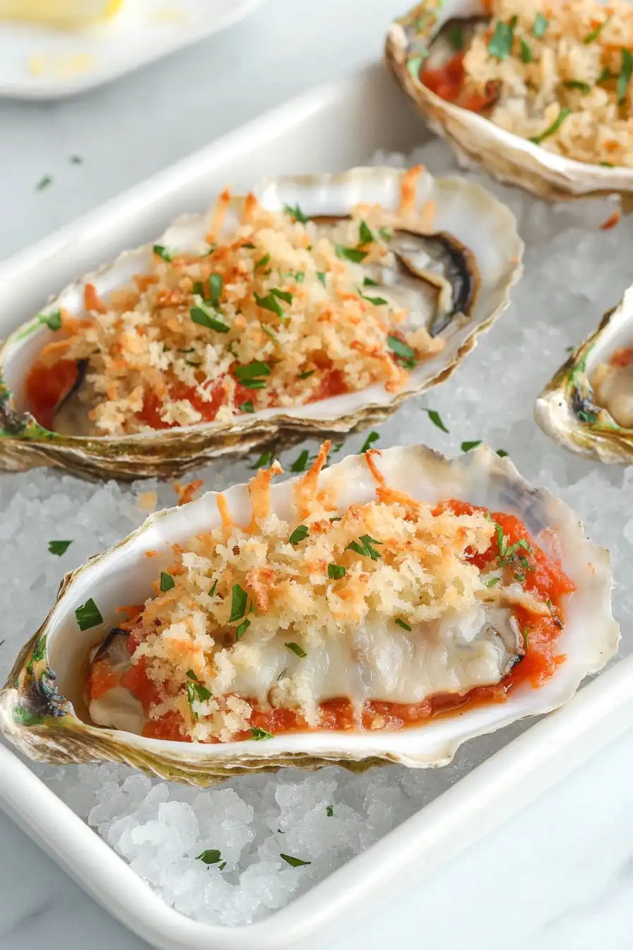 Savory Broiled Oysters on the Half Shell