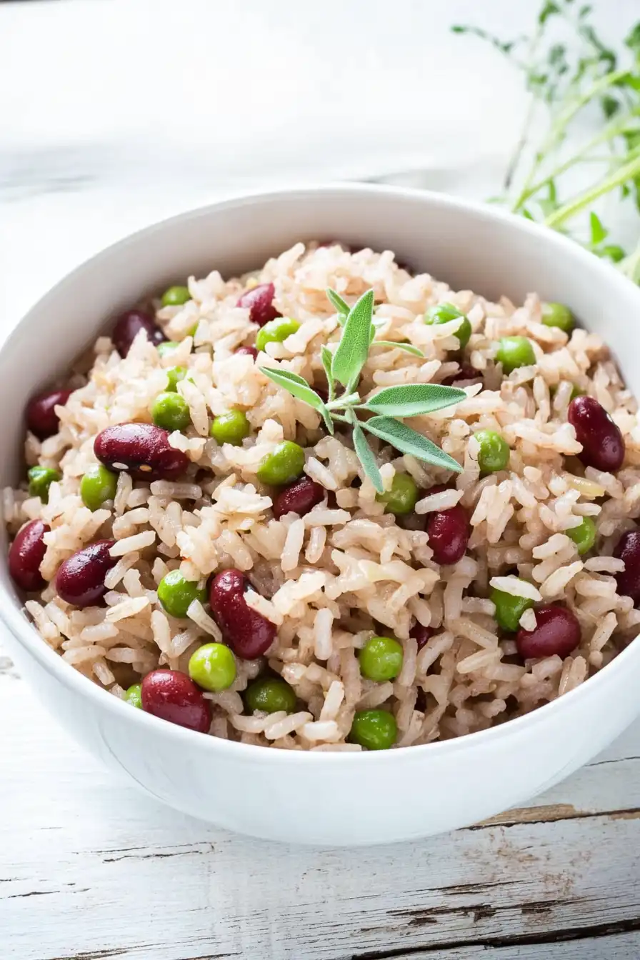 Flavorful Jamaican Rice and Peas in a Rice Cooker