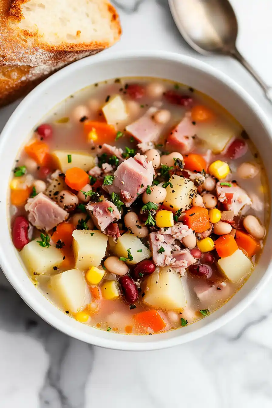 Savory Leftover Ham Bone Soup