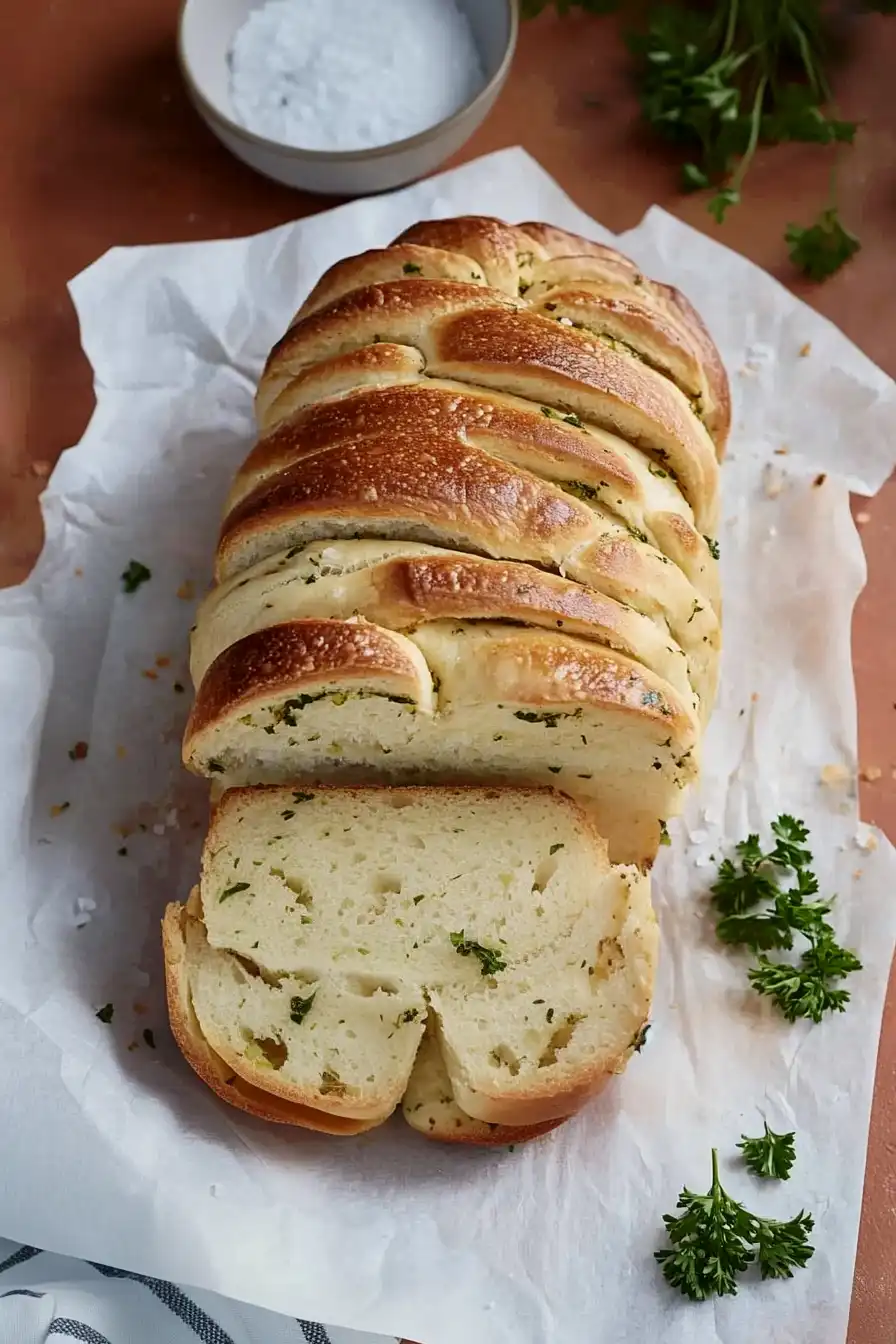 Delicious Sourdough Discard Garlic Pull Apart Bread