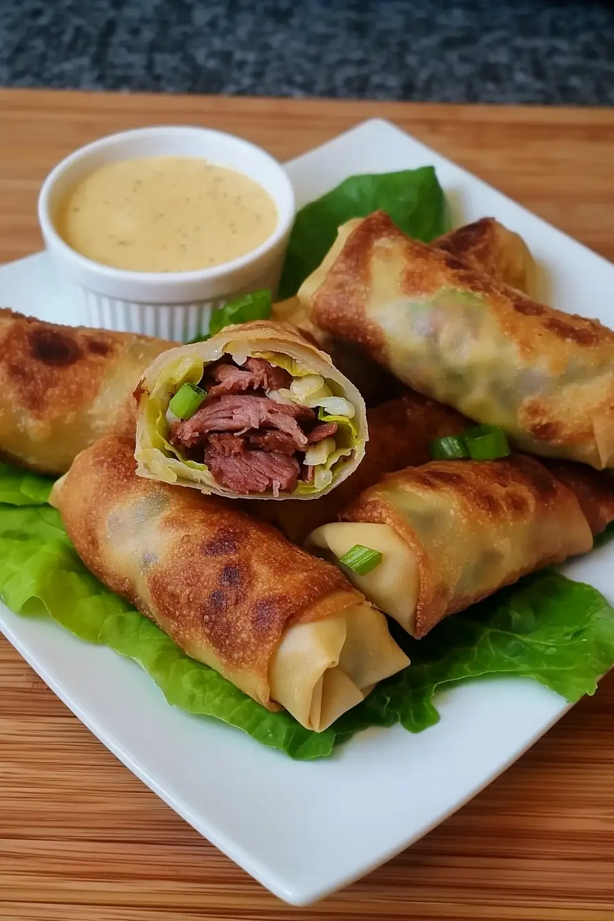 Quick Air Fryer Corned Beef Egg Rolls