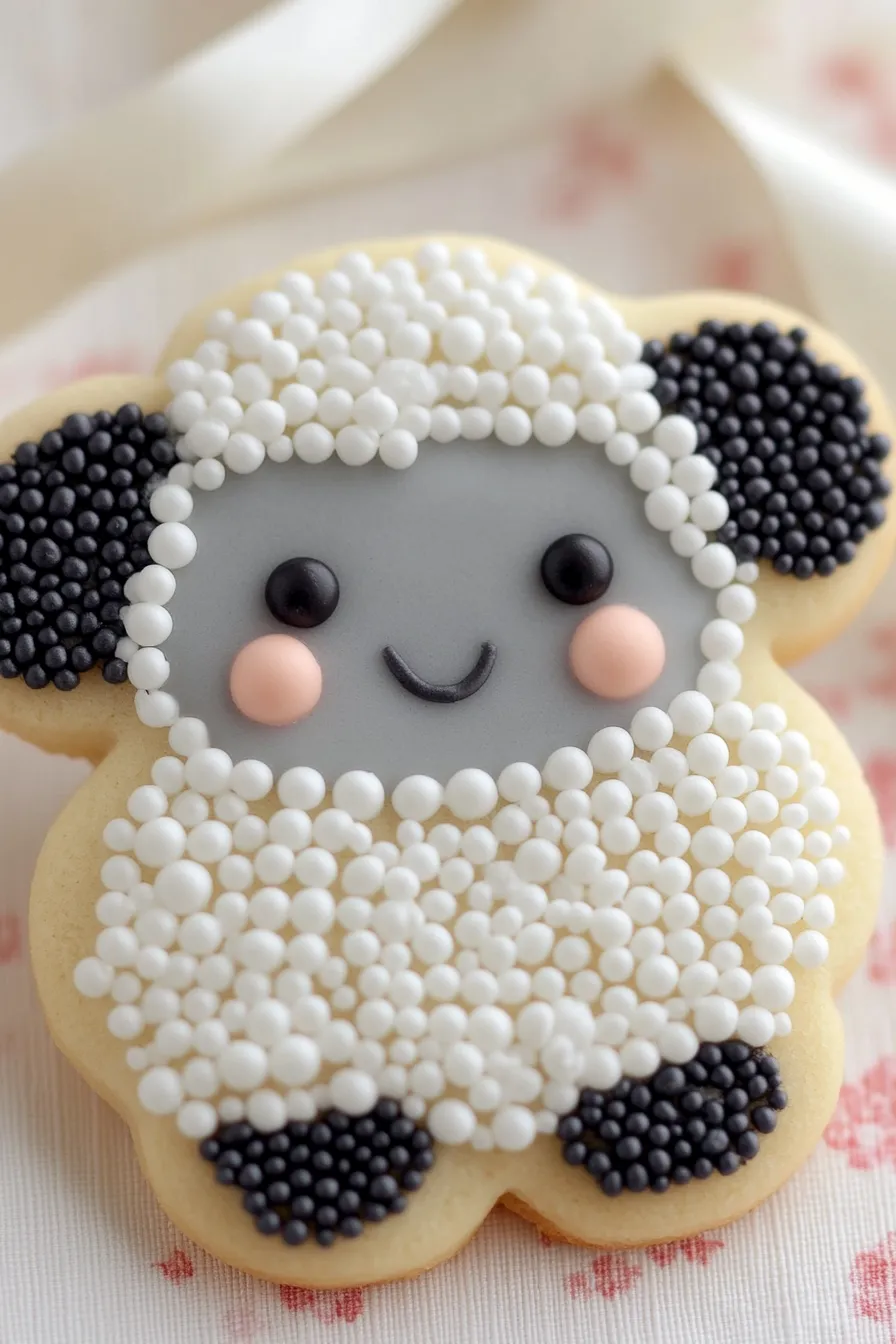 Fun Easter Lamb Shaped Cookies