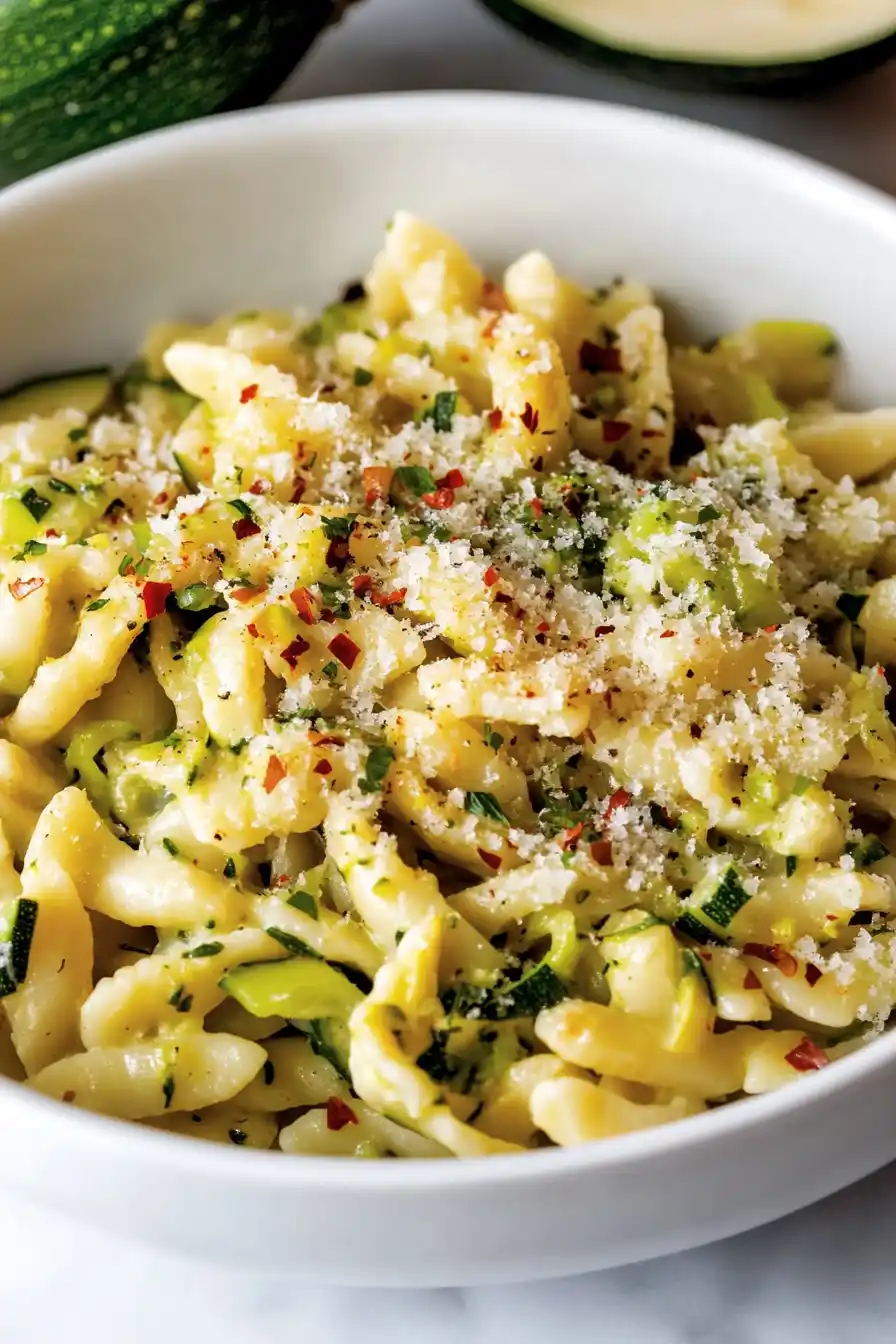 Fresh Zucchini and Leek Pasta