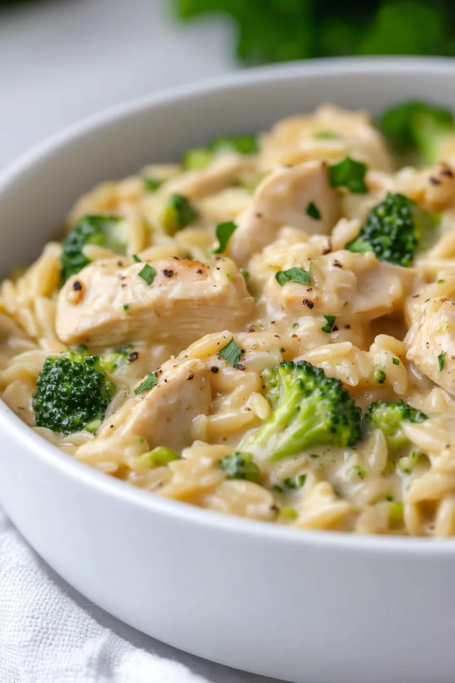 Easy Chicken and Broccoli Orzo