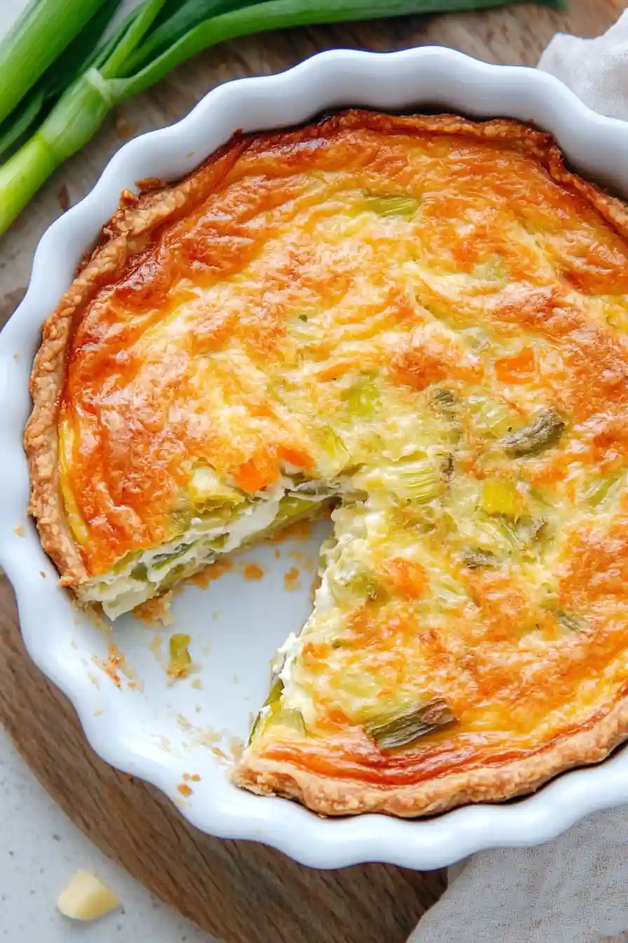 Low Calorie Leek Crustless Quiche