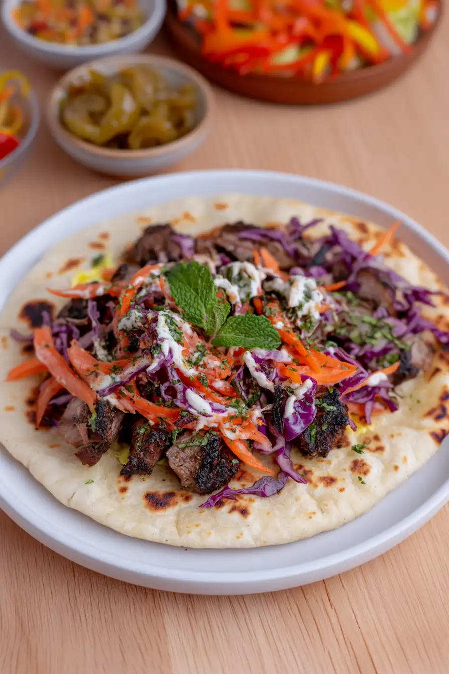 Savory Roast Lamb Flatbread