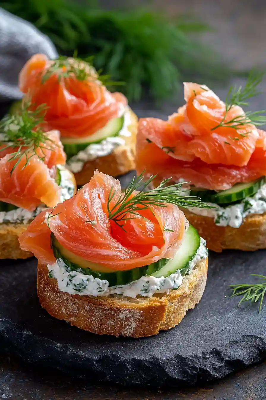 Quick Easter Smoked Salmon Tea Sandwiches