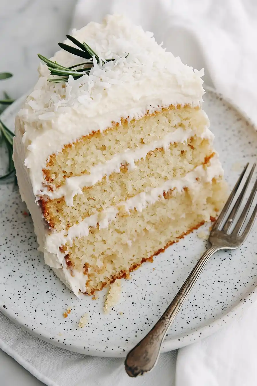 Quick Christmas Coconut Cake