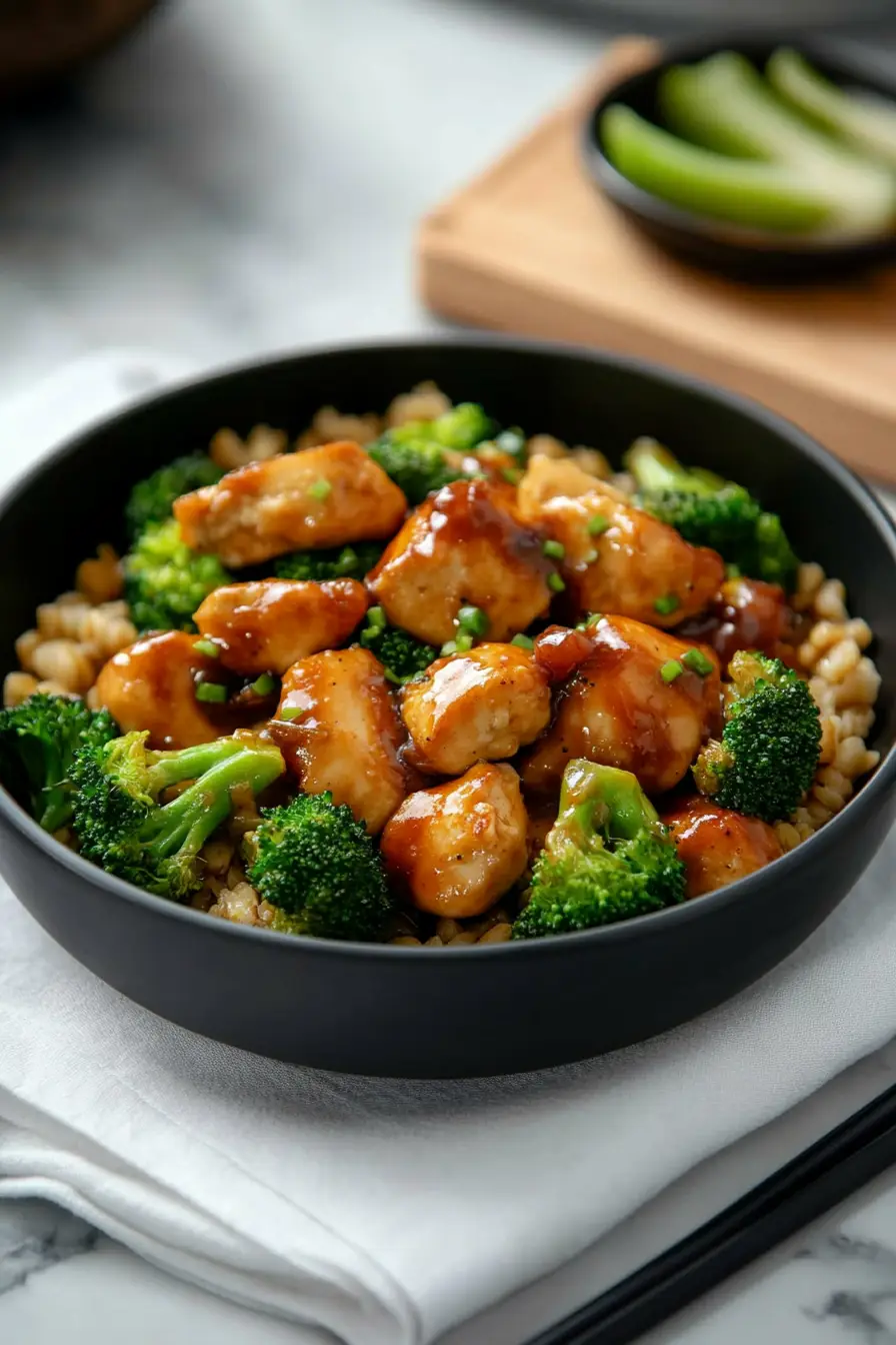 Juicy Chicken and Broccoli in Garlic Sauce