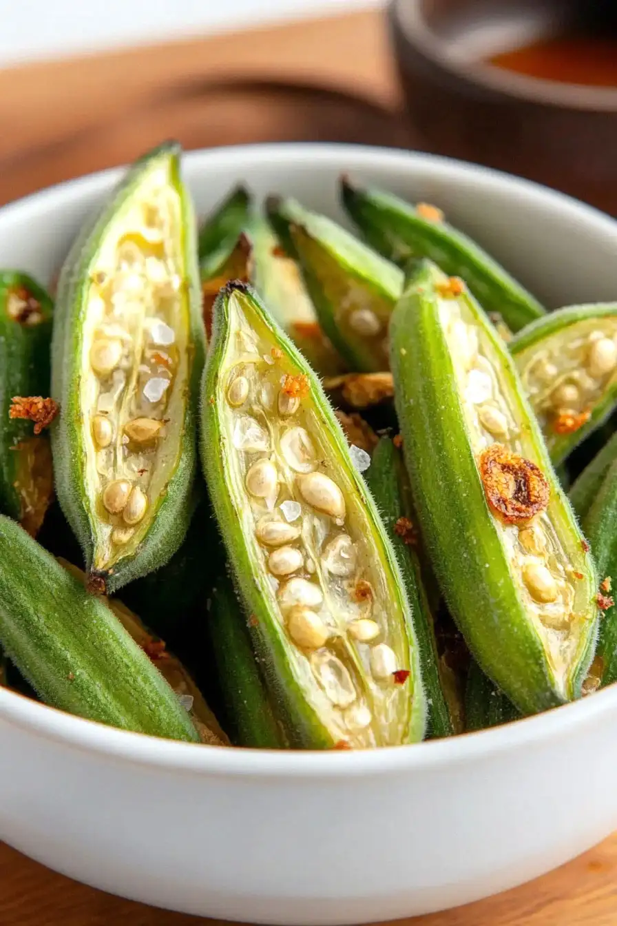 Low Calorie Okra Chips