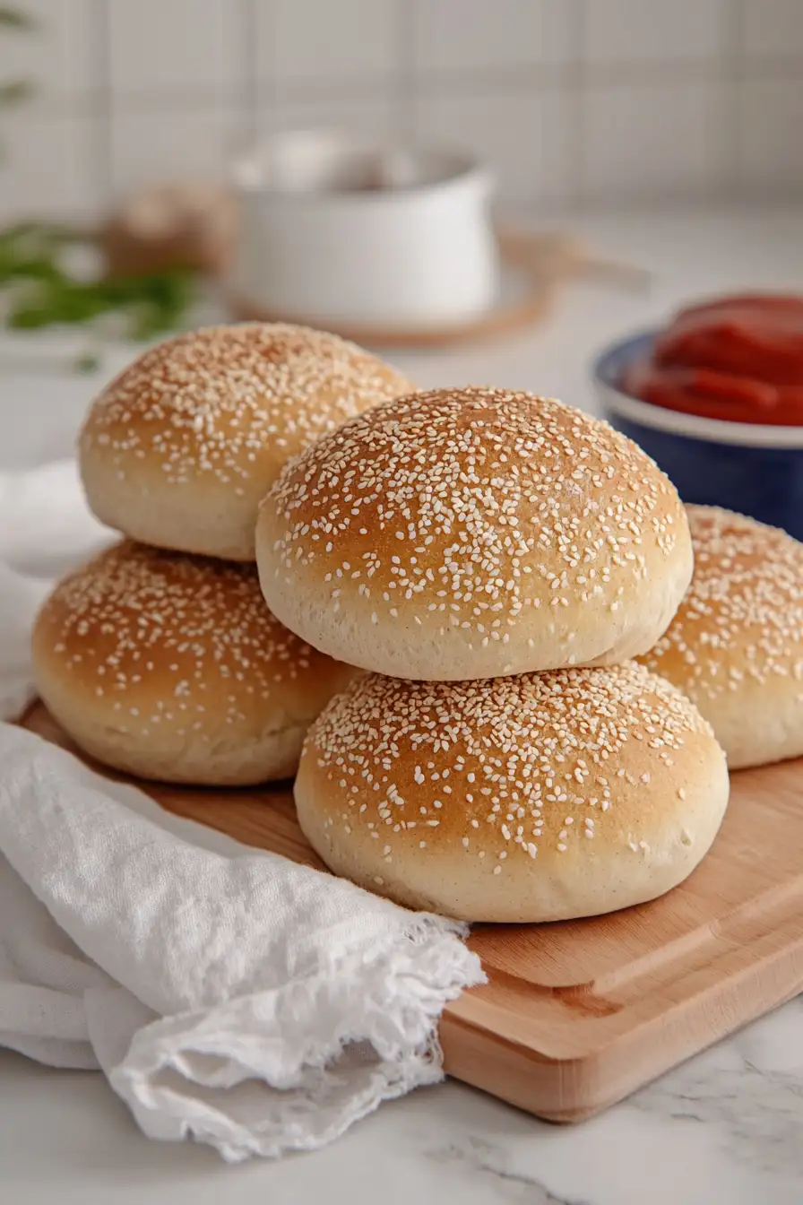 Sourdough Discard Hamburger Buns Made Easy
