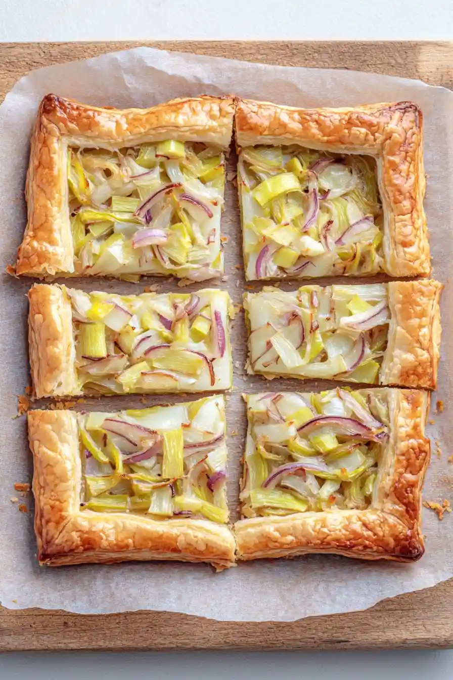 Quick Leek Puff Pastry Tart
