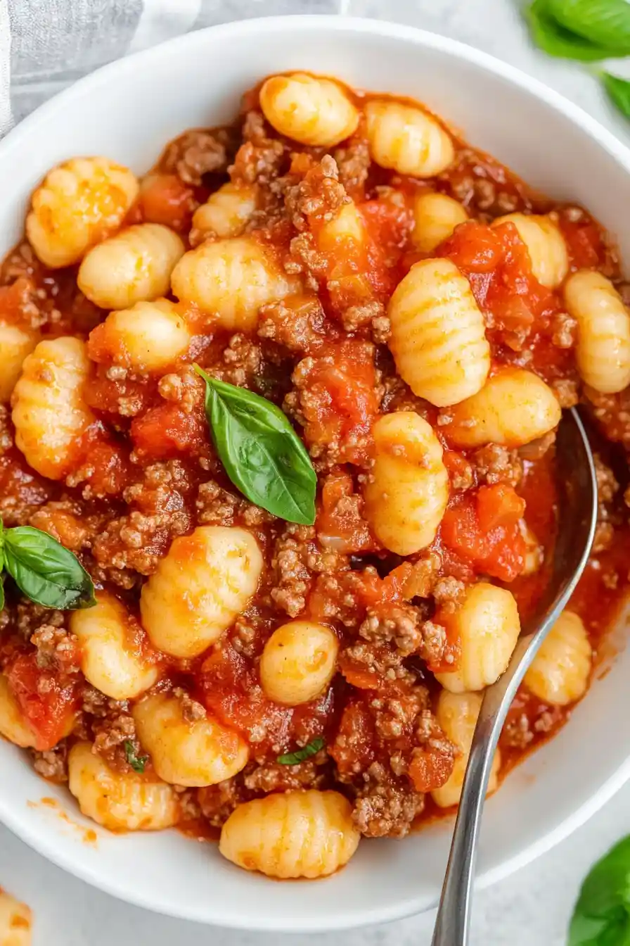 Creamy Gnocchi Bolognese