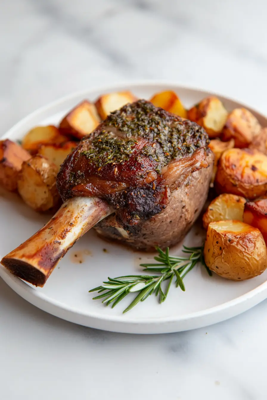 Healthy Roast Lamb Shanks