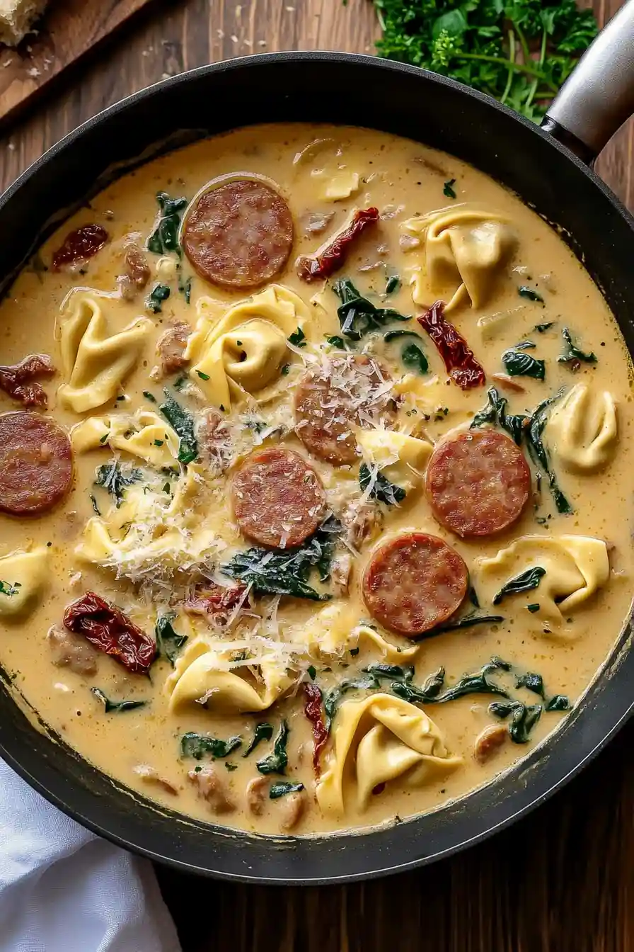 Tasty Kielbasa Tortellini Soup