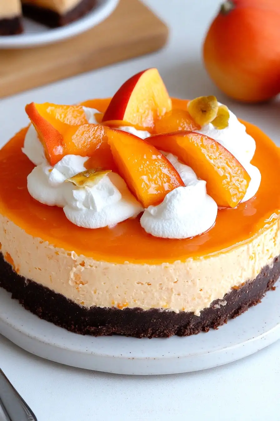 Easy Persimmon Cheesecake