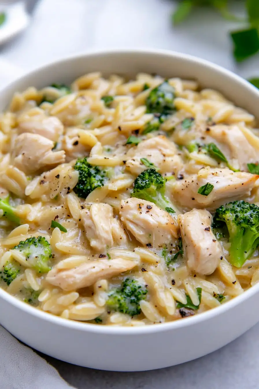 Easy Chicken and Broccoli Orzo