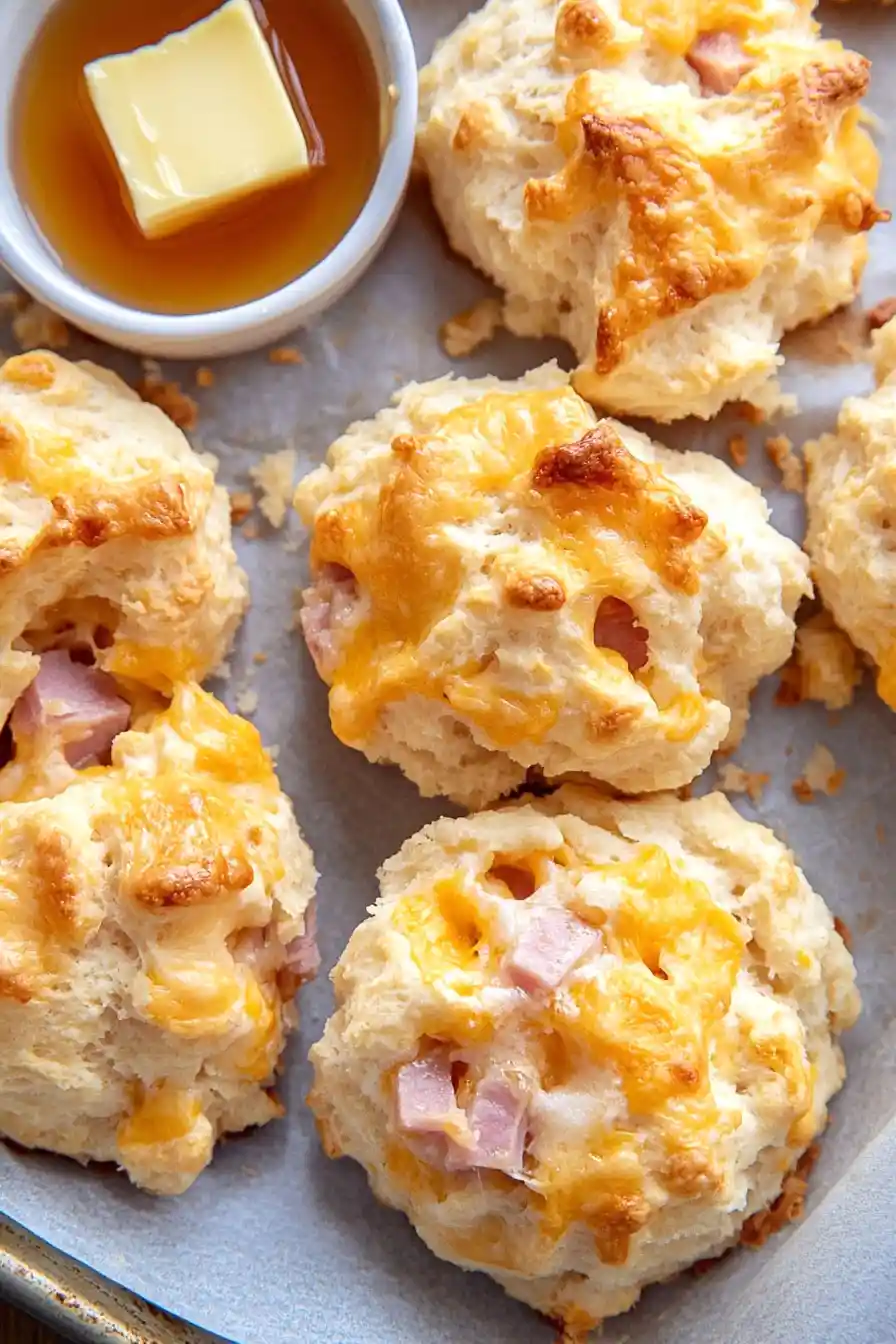 Savory Bisquick Ham and Cheese Biscuits