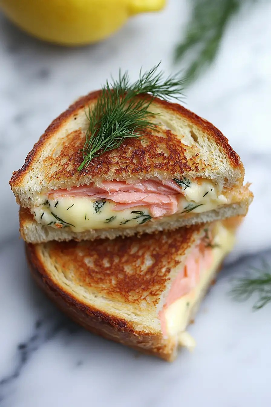 Creamy Smoked Salmon Grilled Cheese