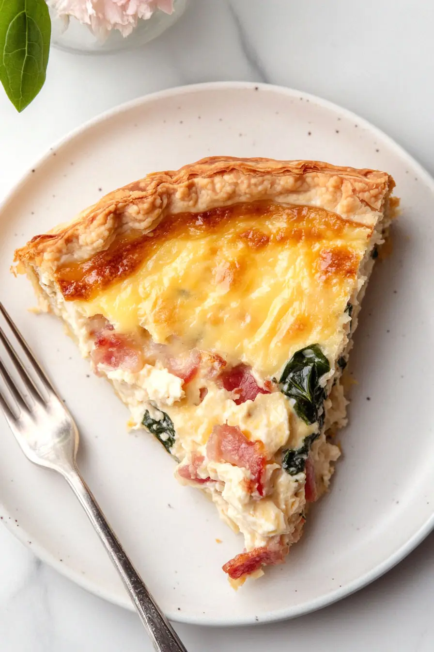 Creamy Puff Pastry Quiche Lorraine
