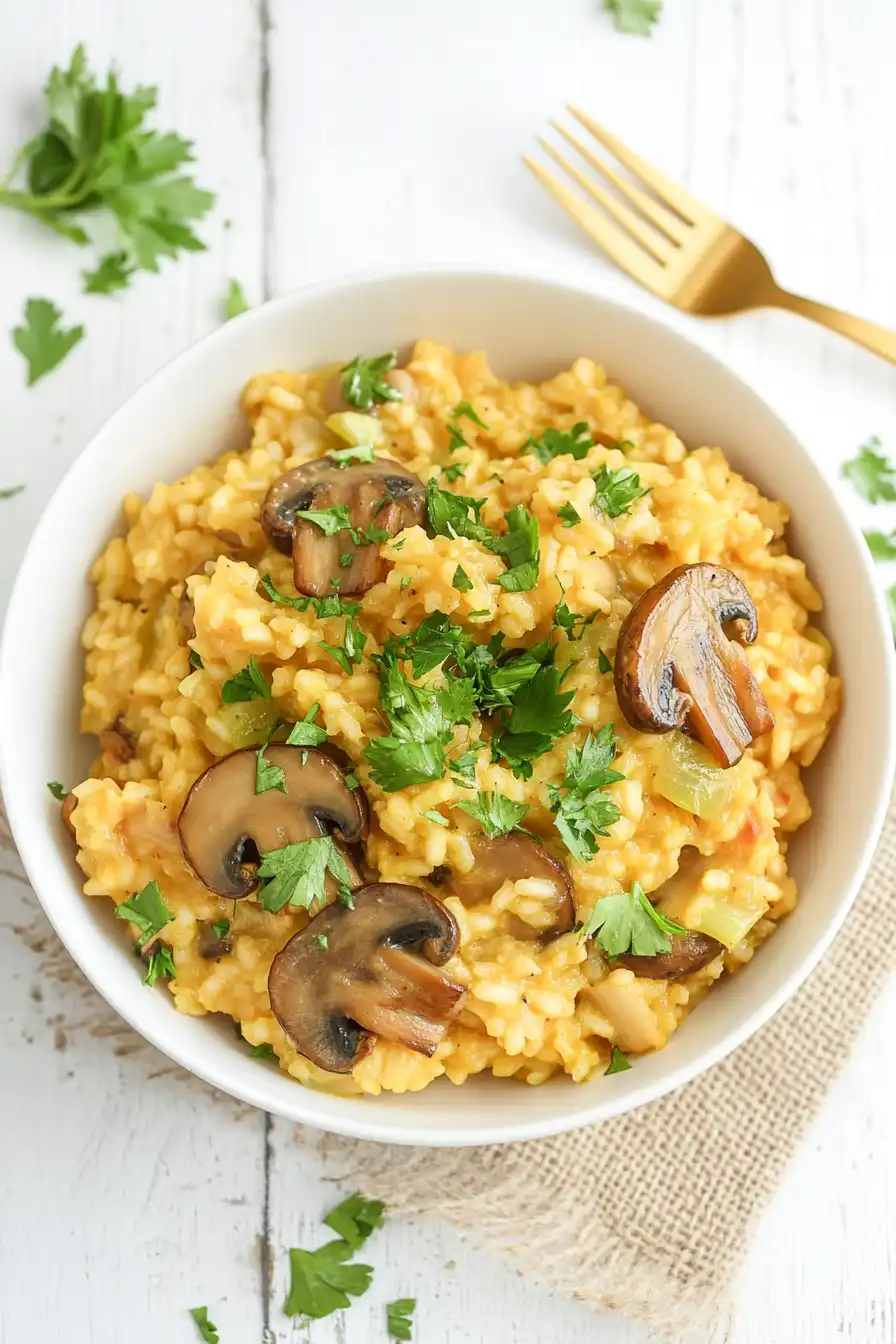 Easy Leek and Mushroom Risotto