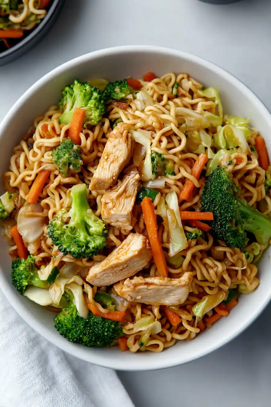Tasty Chicken Broccoli Yakisoba