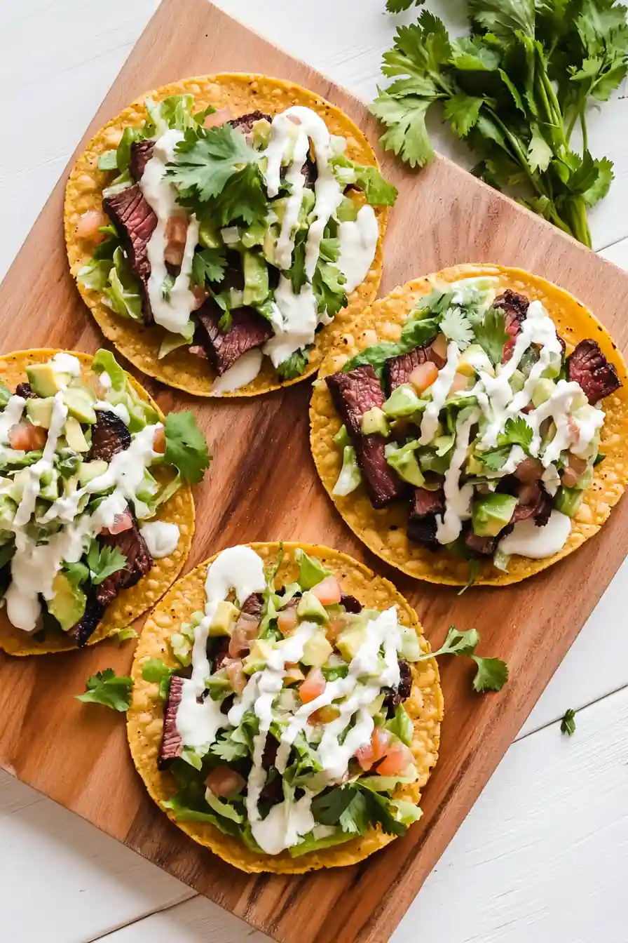 Savory Skirt Steak Tostadas