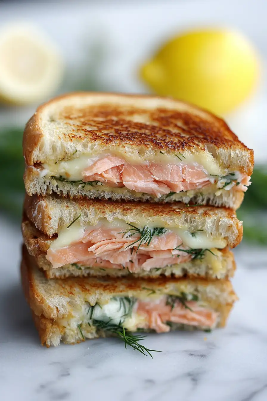 Creamy Smoked Salmon Grilled Cheese
