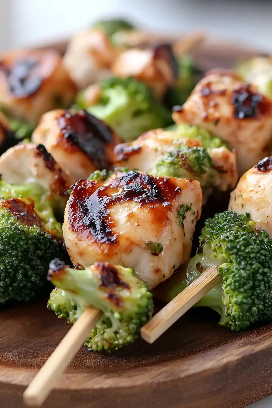 Quick Chicken and Broccoli Kabobs