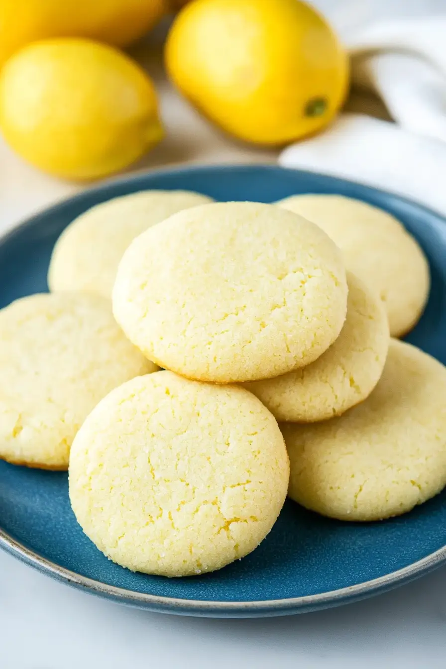 Zesty Eggless Lemon Cookies